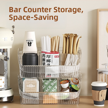 Κιβώτιο αποθήκευσης γραφείου από PET πλαστικό, ανοιχτή κορυφή, με διαχωριστικά, 18L χωρητικότητα, δυνατότητα εκτύπωσης λογοτύπου