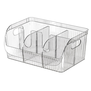 Κιβώτιο αποθήκευσης γραφείου από PET πλαστικό, ανοιχτή κορυφή, με διαχωριστικά, 18L χωρητικότητα, δυνατότητα εκτύπωσης λογοτύπου