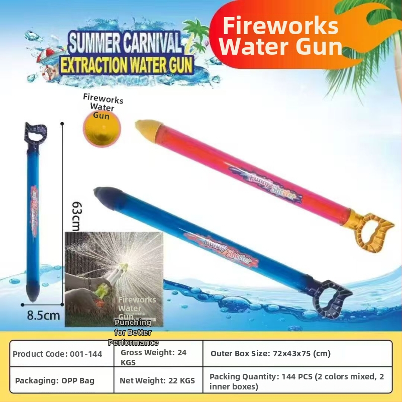 Vandens pistolė vandens mūšiams, aukšto slėgio traukiamasis dizainas, iš plastiko, 3C sertifikatas: 2022182202029400, amžius 7–14 metų