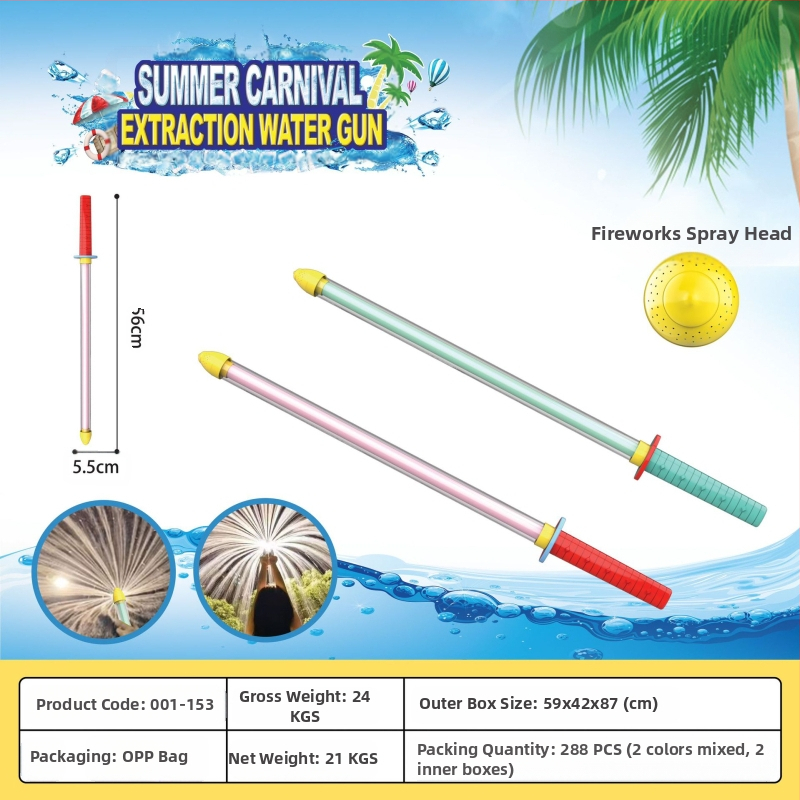 Vandens pistolė vandens mūšiams, aukšto slėgio traukiamasis dizainas, iš plastiko, 3C sertifikatas: 2022182202029400, amžius 7–14 metų