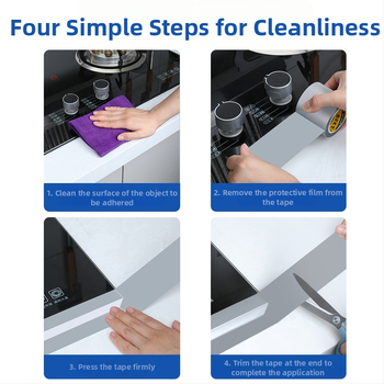 Ταινία σφράγισης για κουζίνα και μπάνιο — αδιάβροχη, αντιμυκητιακή, ανθεκτική σε λάδι, στεγανοποίηση άκρων, προστασία από την υγρασία. Υλικό: Μέταλλο; Εισαγωγή: Όχι; Προέλευση: Άλλο; Συσκευασία: Άλλη