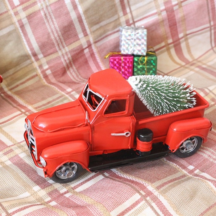 Fém teherautó dísz – Autómodell, Modern minimalizmus stílusú, Belső dekoráció (Anyag: Vas; Kategória: Autómodell; Stílus: Modern minimalizmus; Alkalmazás: Otthoni dekor)