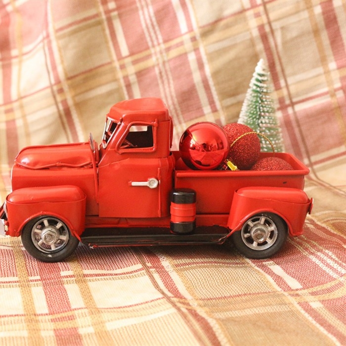 Fém teherautó dísz – Autómodell, Modern minimalizmus stílusú, Belső dekoráció (Anyag: Vas; Kategória: Autómodell; Stílus: Modern minimalizmus; Alkalmazás: Otthoni dekor)