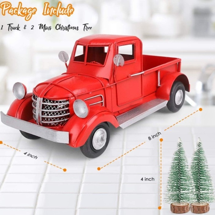 Fém teherautó dísz – Autómodell, Modern minimalizmus stílusú, Belső dekoráció (Anyag: Vas; Kategória: Autómodell; Stílus: Modern minimalizmus; Alkalmazás: Otthoni dekor)