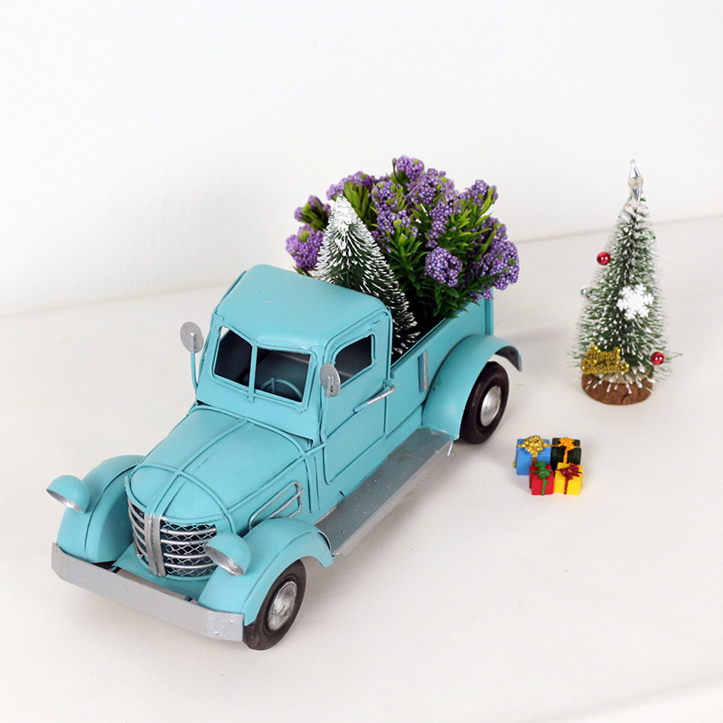 Fém teherautó dísz – Autómodell, Modern minimalizmus stílusú, Belső dekoráció (Anyag: Vas; Kategória: Autómodell; Stílus: Modern minimalizmus; Alkalmazás: Otthoni dekor)