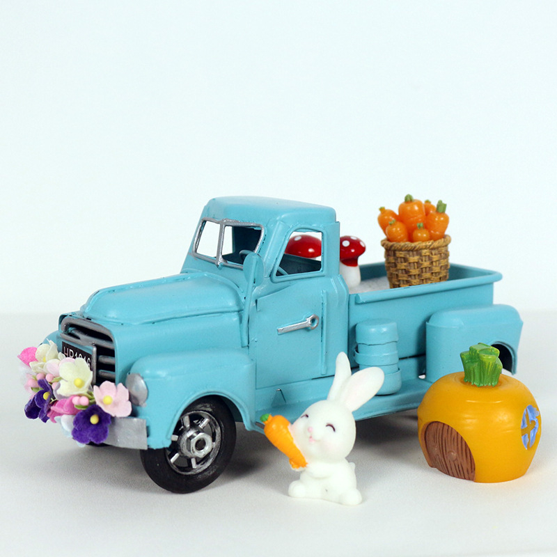 Fém teherautó dísz – Autómodell, Modern minimalizmus stílusú, Belső dekoráció (Anyag: Vas; Kategória: Autómodell; Stílus: Modern minimalizmus; Alkalmazás: Otthoni dekor)