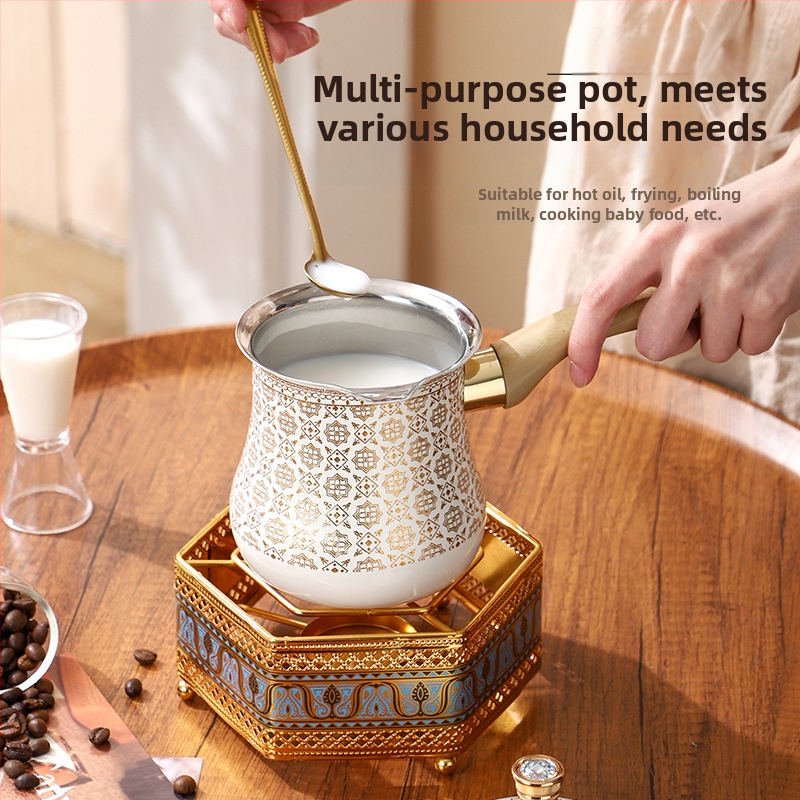 Комплект за нагряване на турска кафеварка, от неръждаема стомана, стил луксозно ретро, за кафе, персонализируем