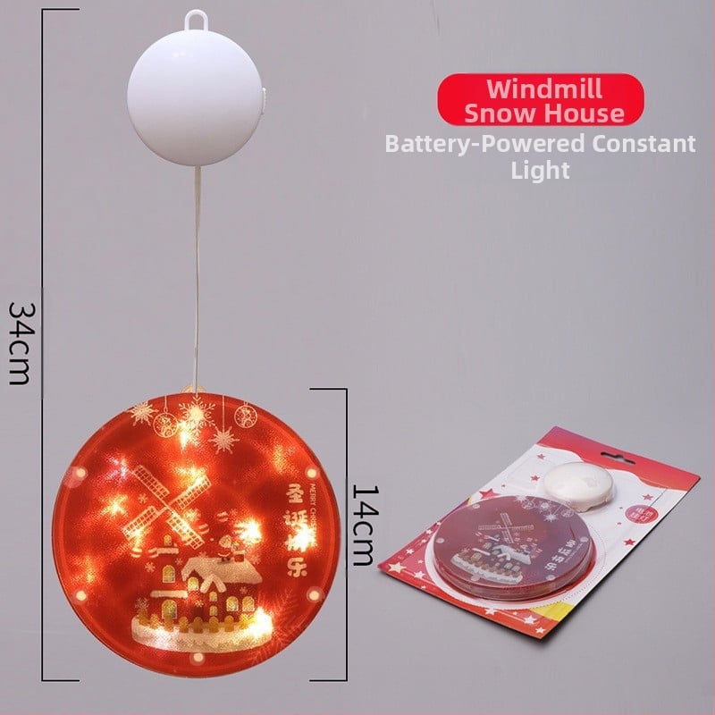 LED ледена лента за снежен човек – вътрешна коледна украса, модел: цветни дискове с пет висящи елемента; G4 гнездо, 5V, IP65