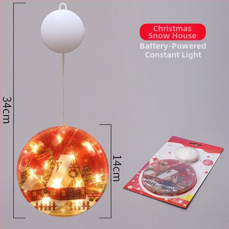 LED ледена лента за снежен човек – вътрешна коледна украса, модел: цветни дискове с пет висящи елемента; G4 гнездо, 5V, IP65