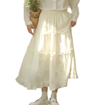 Γυναικεία φούστα Α-γραμμής τύπου tutu, μεσαίου μήκους, τσαλακωμένος υφαντός ιστός, κύριο υλικό: 90–95% αναγεννημένη κυτταρίνη ίνα, δεύτερη σύνθεση <30%, καλοκαίρι 2025