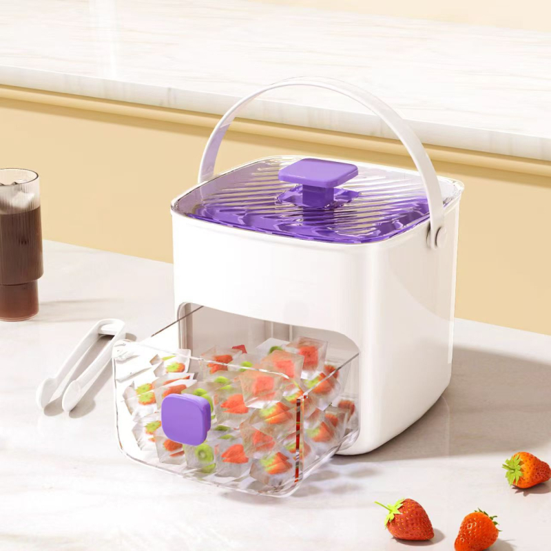 Jégkocka forma fedéllel, élelmiszer-minőségű PP műanyagból, könnyen kiemelhető, testreszabható, otthoni használatra