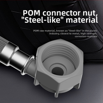 skalbyklės vandens įvado žarnos plėtinys su universaliu jungtimi - PET medžiaga, tiesioginė instaliacija, modelis 8866998, Honglida