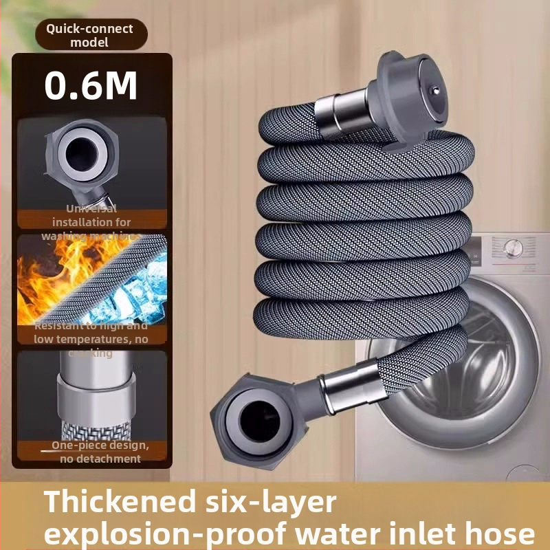 skalbyklės vandens įvado žarnos plėtinys su universaliu jungtimi - PET medžiaga, tiesioginė instaliacija, modelis 8866998, Honglida