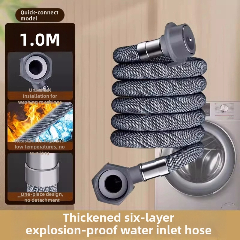 skalbyklės vandens įvado žarnos plėtinys su universaliu jungtimi - PET medžiaga, tiesioginė instaliacija, modelis 8866998, Honglida