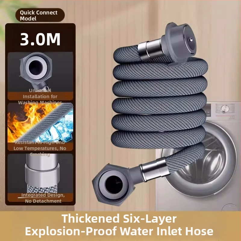 skalbyklės vandens įvado žarnos plėtinys su universaliu jungtimi - PET medžiaga, tiesioginė instaliacija, modelis 8866998, Honglida