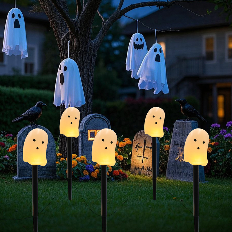 LED Helovino žemės šviestuvai pievoms ir kiemui, saulės energija, 0.06W, IP44, model Halloween Ground Solar 2