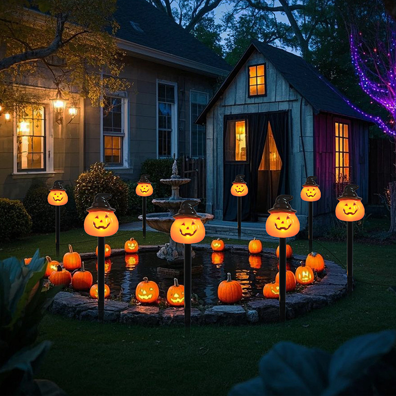 LED Helovino žemės šviestuvai pievoms ir kiemui, saulės energija, 0.06W, IP44, model Halloween Ground Solar 2