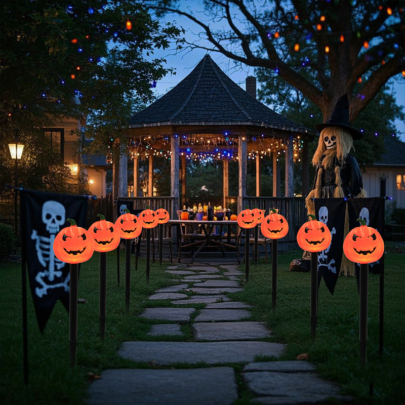 LED Helovino žemės šviestuvai pievoms ir kiemui, saulės energija, 0.06W, IP44, model Halloween Ground Solar 2