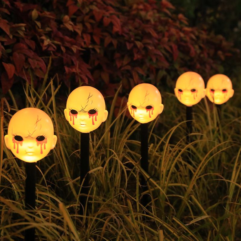 LED Helovino žemės šviestuvai pievoms ir kiemui, saulės energija, 0.06W, IP44, model Halloween Ground Solar 2