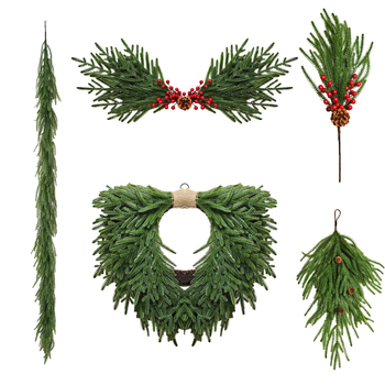 Τεχνητό χριστουγεννιάτικο στεφάνι - χειροποίητο, πλαστικό, έτοιμο για δώρο