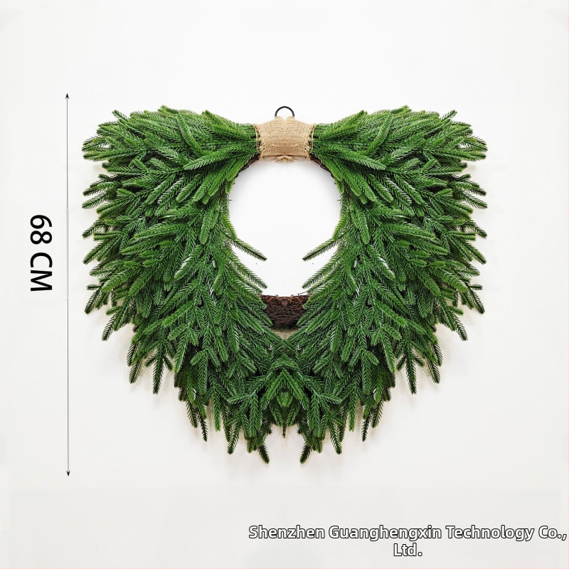 Τεχνητό χριστουγεννιάτικο στεφάνι - χειροποίητο, πλαστικό, έτοιμο για δώρο
