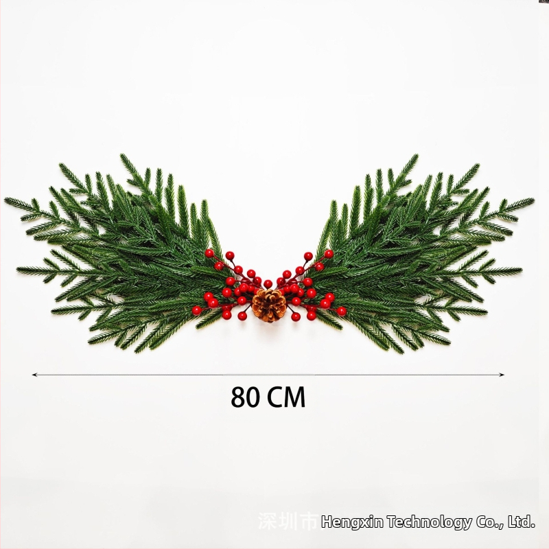 Τεχνητό χριστουγεννιάτικο στεφάνι - χειροποίητο, πλαστικό, έτοιμο για δώρο