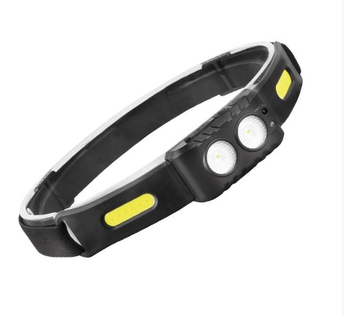 Külső LED fejlámpa kézi dinamóval történő töltéssel, alumínium ötvözet test, akkumulátor-kapacitás 2000–5000 mAh, hatótáv 200–500 m, teljesítmény 10000