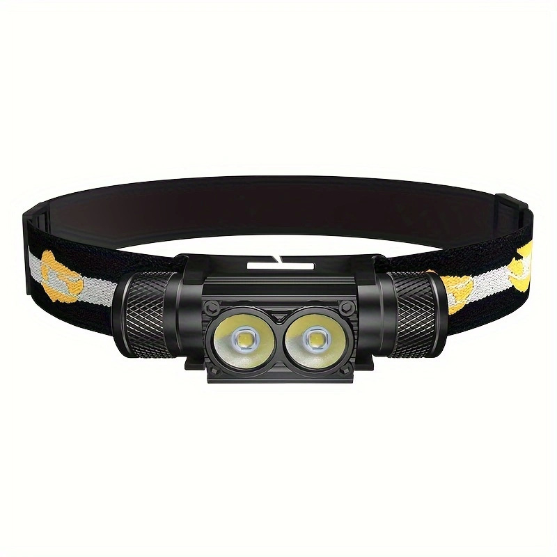 Külső LED fejlámpa kézi dinamóval történő töltéssel, alumínium ötvözet test, akkumulátor-kapacitás 2000–5000 mAh, hatótáv 200–500 m, teljesítmény 10000