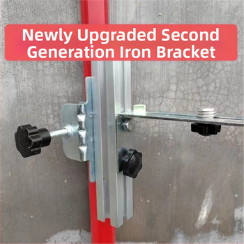 Нивелир с телескопичен прът – железен крепеж, пластмасова платформа за пан/наклон, регулируем прът, лазерен принцип