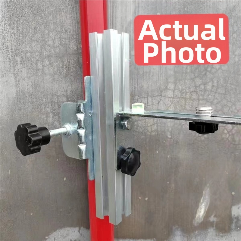 Нивелир с телескопичен прът – железен крепеж, пластмасова платформа за пан/наклон, регулируем прът, лазерен принцип