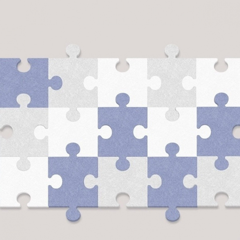 Триизмерен филцов стенен декор с дизайн на пъзел за стени в общежитие — модерен минималистичен стил, марка Unique, материал: Друг