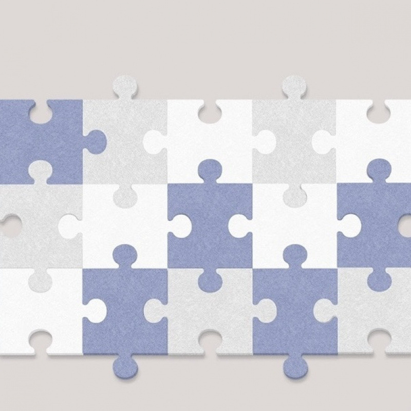 Триизмерен филцов стенен декор с дизайн на пъзел за стени в общежитие — модерен минималистичен стил, марка Unique, материал: Друг