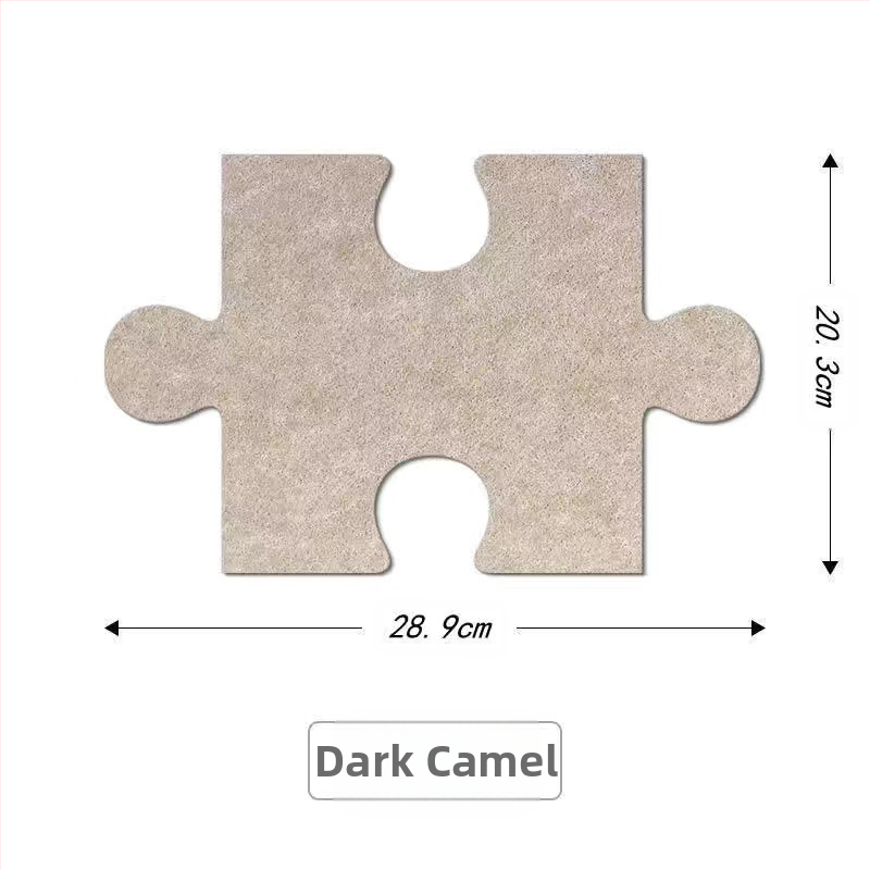 Триизмерен филцов стенен декор с дизайн на пъзел за стени в общежитие — модерен минималистичен стил, марка Unique, материал: Друг