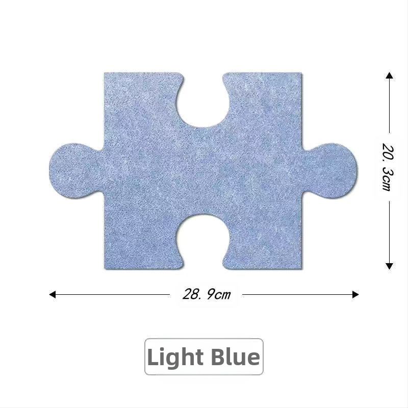 Триизмерен филцов стенен декор с дизайн на пъзел за стени в общежитие — модерен минималистичен стил, марка Unique, материал: Друг