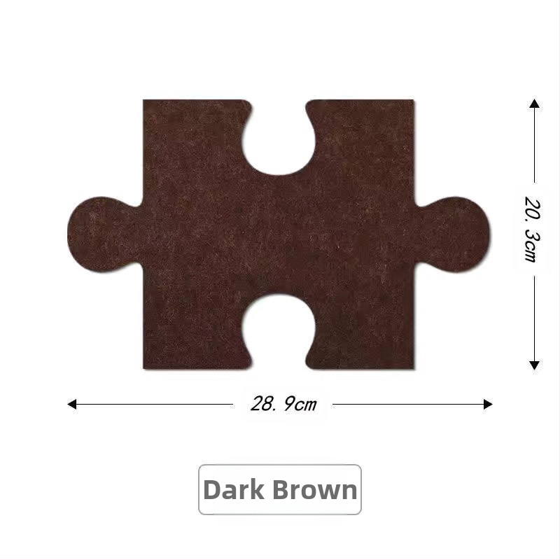 Триизмерен филцов стенен декор с дизайн на пъзел за стени в общежитие — модерен минималистичен стил, марка Unique, материал: Друг
