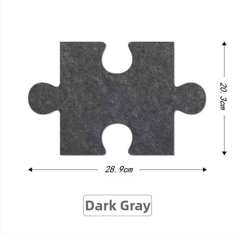 Триизмерен филцов стенен декор с дизайн на пъзел за стени в общежитие — модерен минималистичен стил, марка Unique, материал: Друг