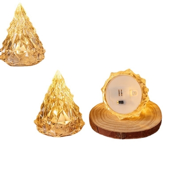 Νυχτερινό φως Χριστουγέννων με παγοβουνό και χριστουγεννιάτικο δέντρο — ατμοσφαιρικό φως κομοδίνου, υλικό: πλαστικό; στυλ: αγροτικό, μοντέρνο τέχνης, ελαφρύ λουξ; Κατάλληλο για Χριστούγεννα