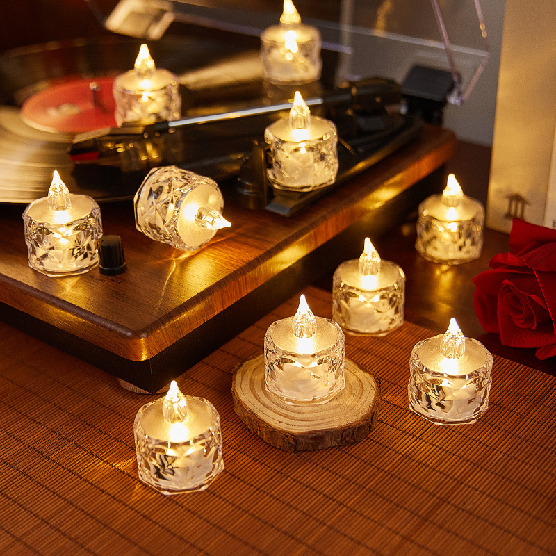 Пластмасова нощна лампа за Коледа с айсберг и коледно дърво — atmospherично осветление; стил: пасторален, модерен арт, лек лукс; Подходяща за: Коледа