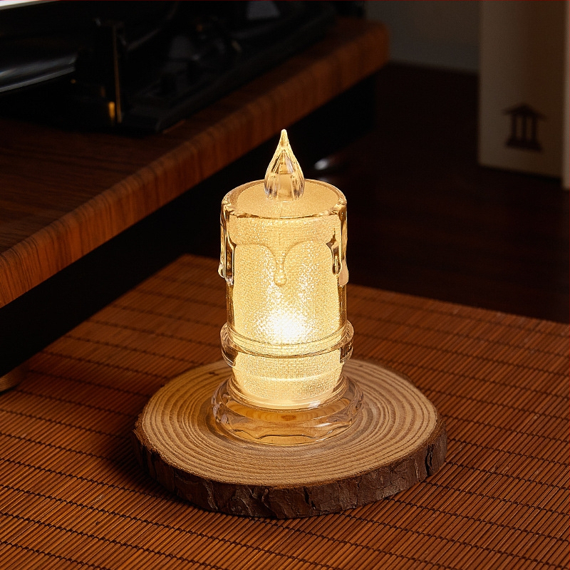 Пластмасова нощна лампа за Коледа с айсберг и коледно дърво — atmospherично осветление; стил: пасторален, модерен арт, лек лукс; Подходяща за: Коледа