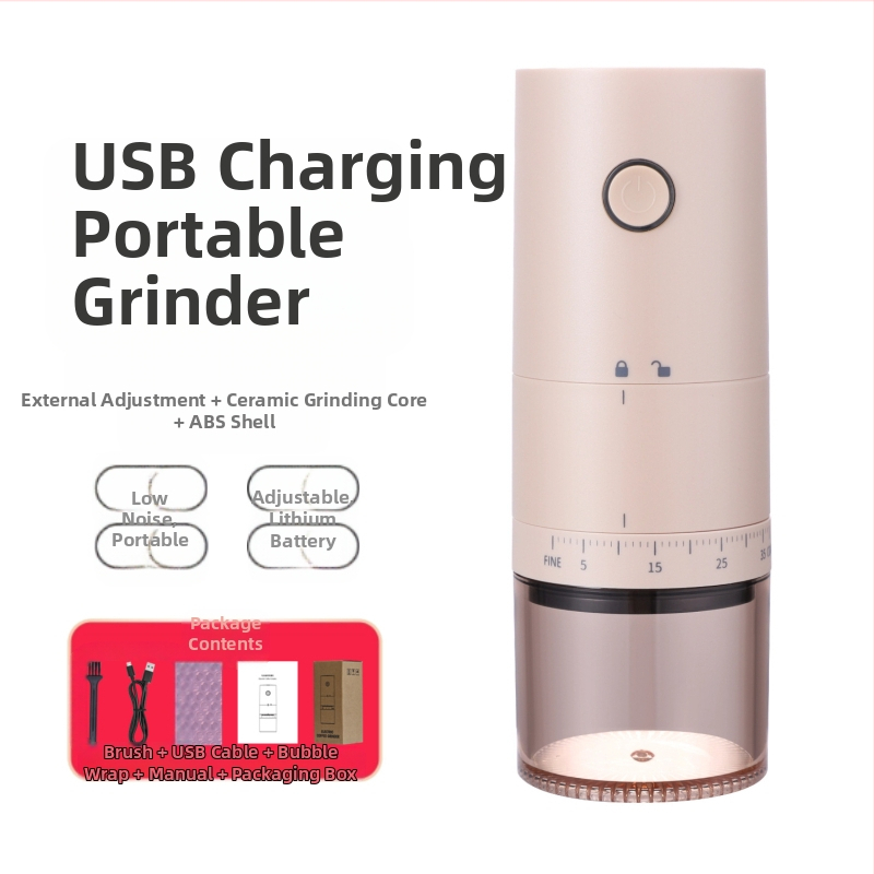 Mingxi elektrinis kavos malūnas pupelėms — automatinis, ABS korpusas, svoris 0,43 kg, pritaikymas galimas