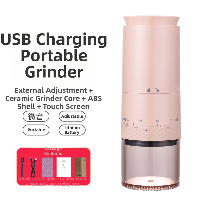 Mingxi elektrinis kavos malūnas pupelėms — automatinis, ABS korpusas, svoris 0,43 kg, pritaikymas galimas