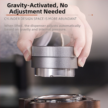 Nerūdijančio plieno gravitacinis espresso tampas, reguliuojamas aukštis, 390 g