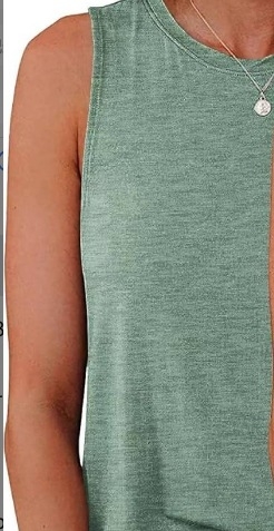 Ženski T-shirt bez rukava od pamuka i spandexa, s printom, okrugli izrez, opušten kroj.