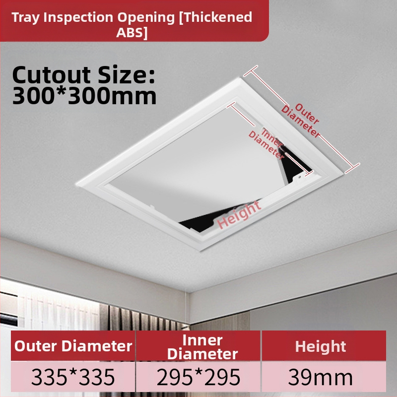 ABS lubų prieigos plokštė HVAC vamzdžiams, atviro tipo