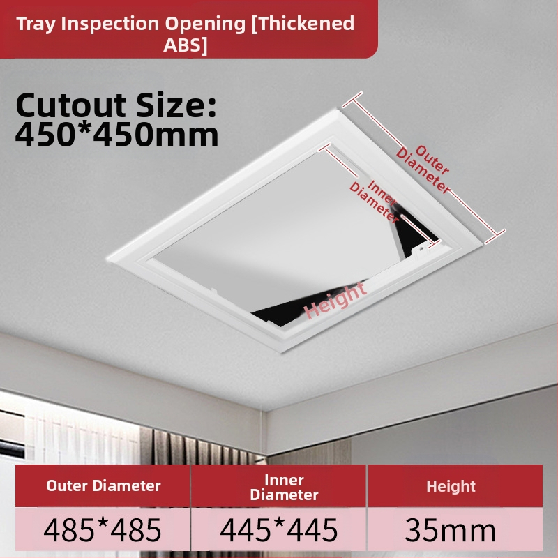 ABS lubų prieigos plokštė HVAC vamzdžiams, atviro tipo