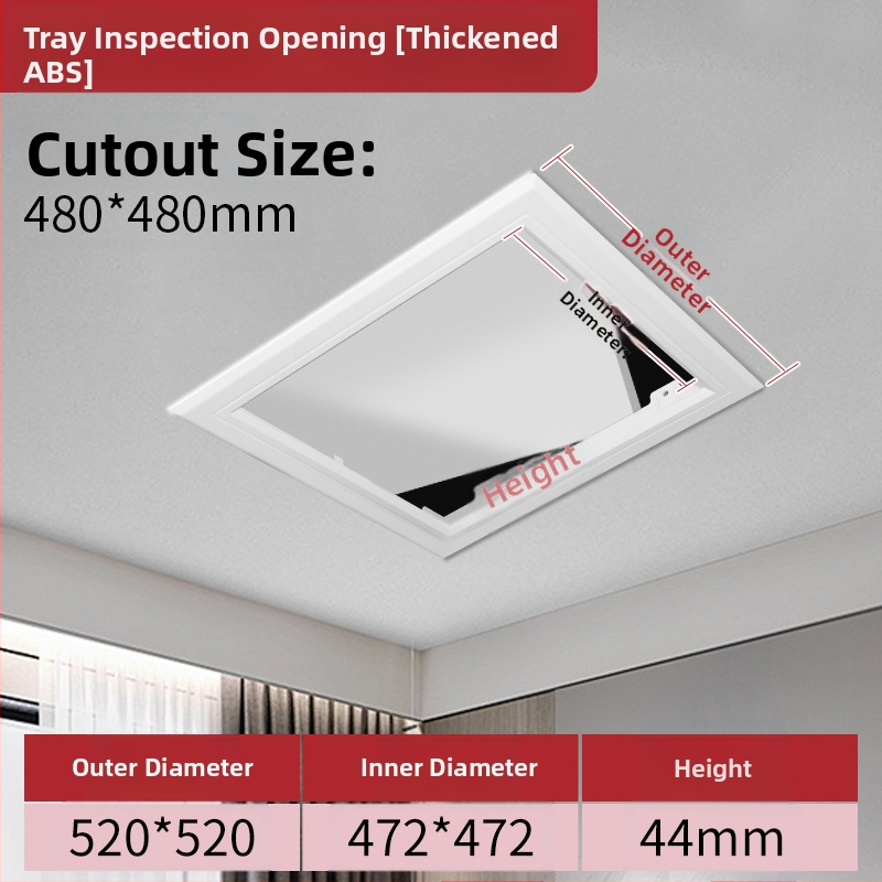 ABS lubų prieigos plokštė HVAC vamzdžiams, atviro tipo