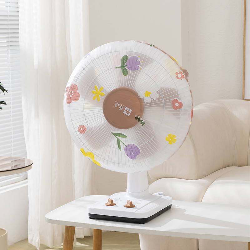 PEVA dulkių gaubtas mažam stovinčiam ventiliatoriui, piešinio karikatūra, modelis 145 118 45, medžiaga PEVA, pakuotė 400