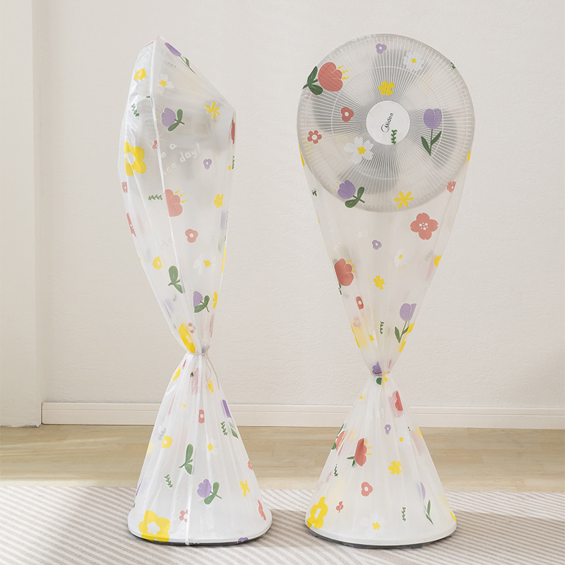 PEVA dulkių gaubtas mažam stovinčiam ventiliatoriui, piešinio karikatūra, modelis 145 118 45, medžiaga PEVA, pakuotė 400