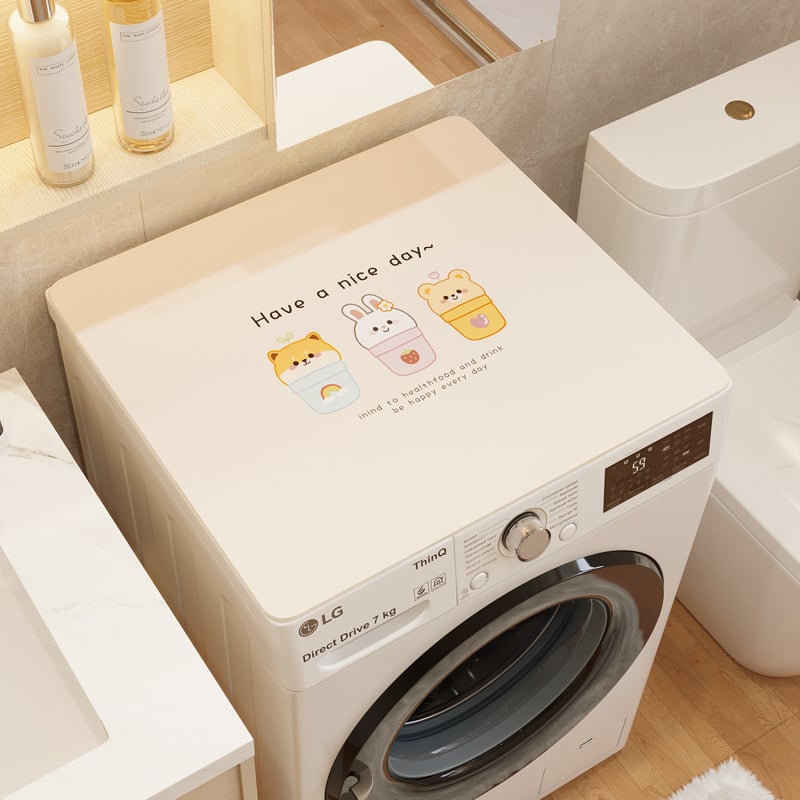 Mosógép porvédő - PVC, Holy New Fabric, testreszabható, kis friss stílus