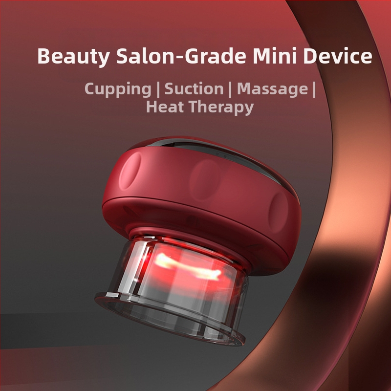 Електрическо интелигентно вакуумно масажно устройство с нагряване, USB захранване, ABS корпус, 4 скорости, батерия 1200 mA, CE сертифициран